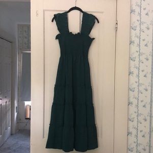 Ellie Nap Dress in Botanical Green, crepe, size small